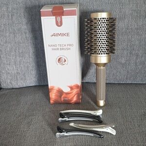 Gold Nano Tech Pro Hair Brush By Aimike, New, 2.1 Inch